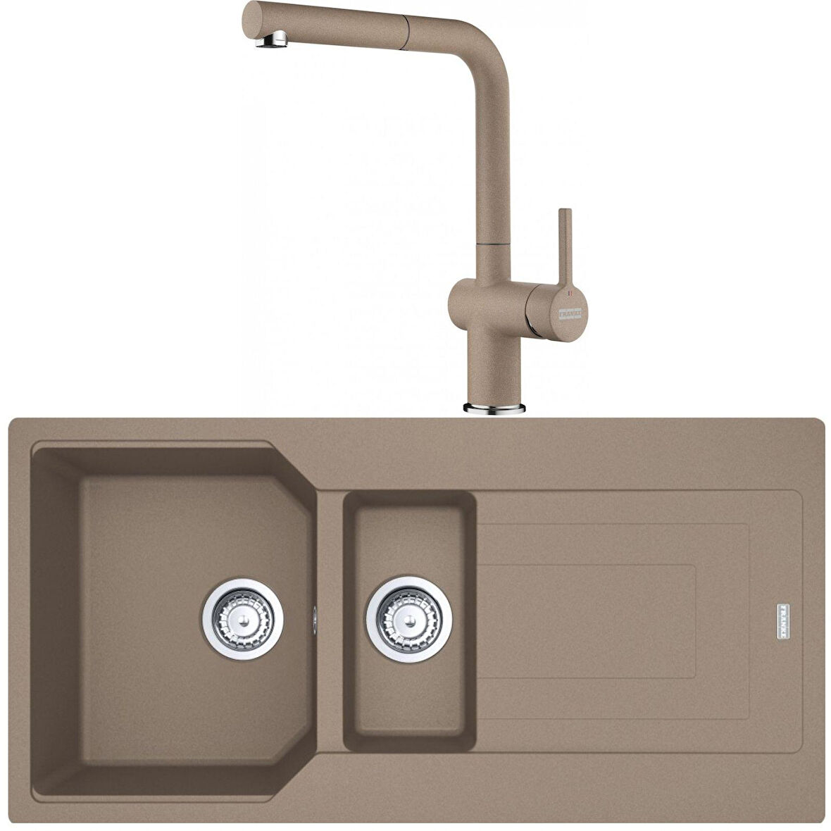 Franke Urban UBG 651-100 Oyster Granit Eviye-Active Plus Doccia 2.0 Batarya Seti