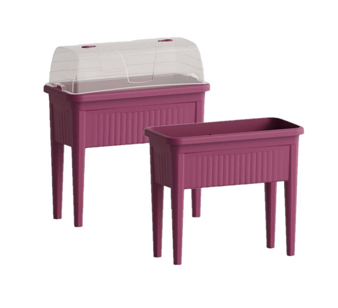 Omnipazar SO-ABS3 Fanuslu Ayaklı Bahçe Yetiştirme Saksı Seti 60 Litre No 3