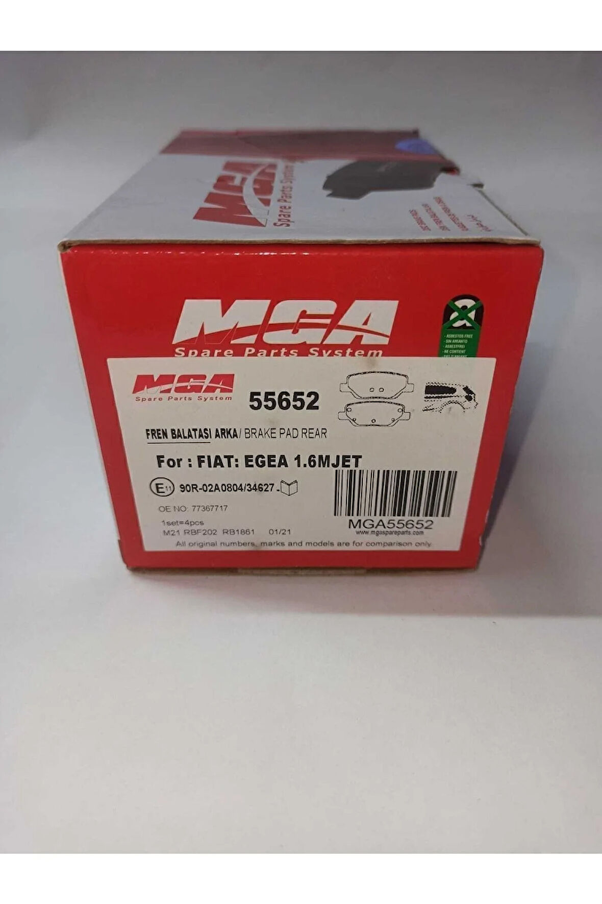 55652 Fıat Egea 1.6 Mjet Arka Fren Balatası