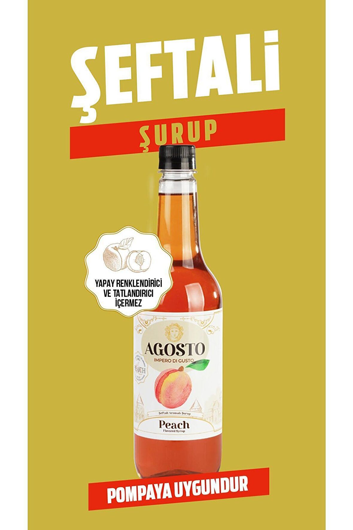 AGOSTO ŞEFTALİ 700 ML ŞURUP