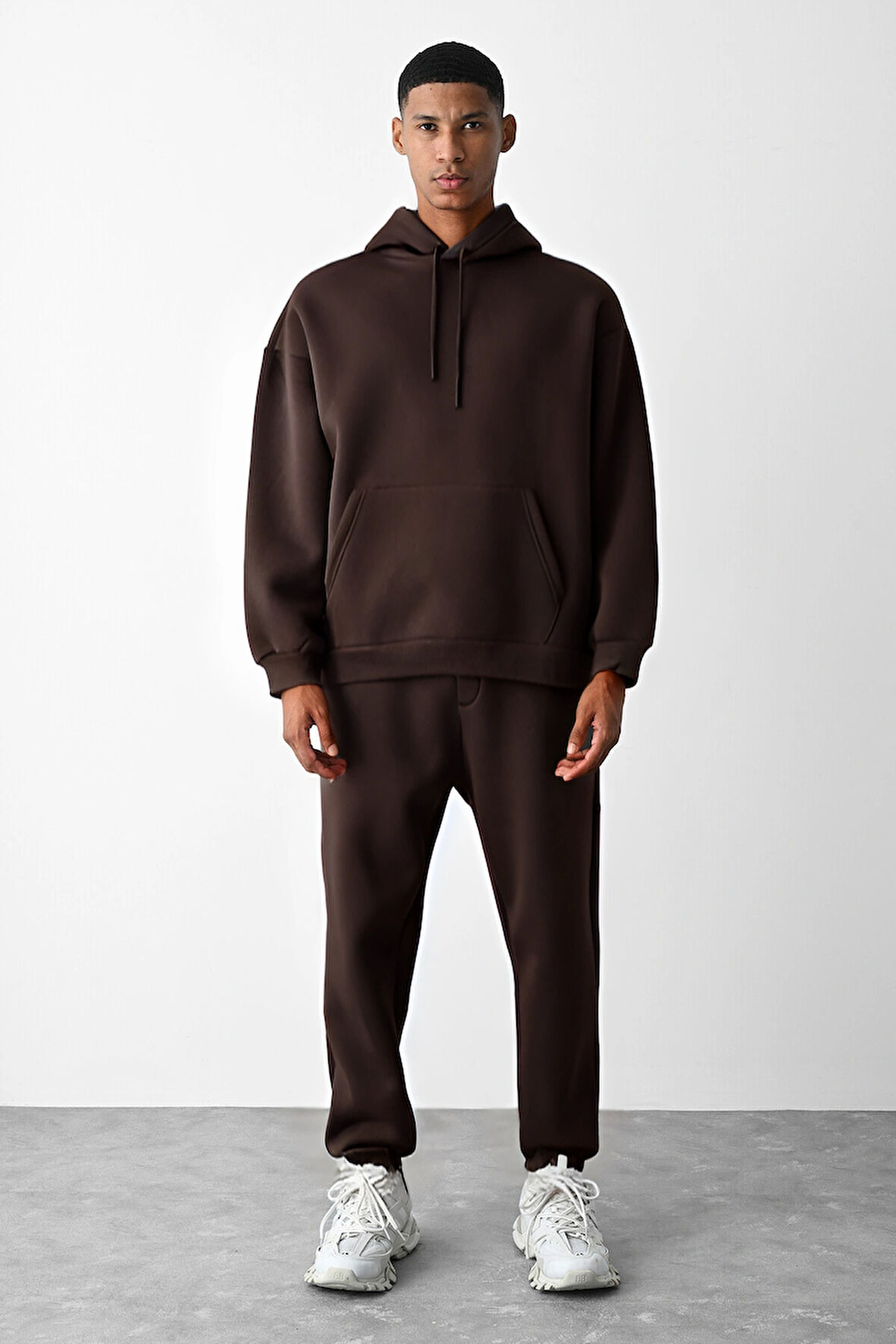 Unisex Oversize 3 İplik Şardonlu Eşofman Takımı – Kışlık
