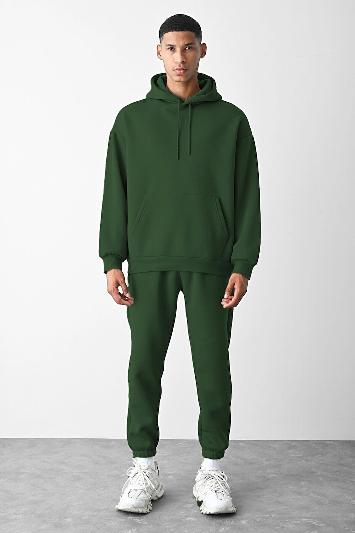 Unisex Oversize 3 İplik Şardonlu Eşofman Takımı – Kışlık