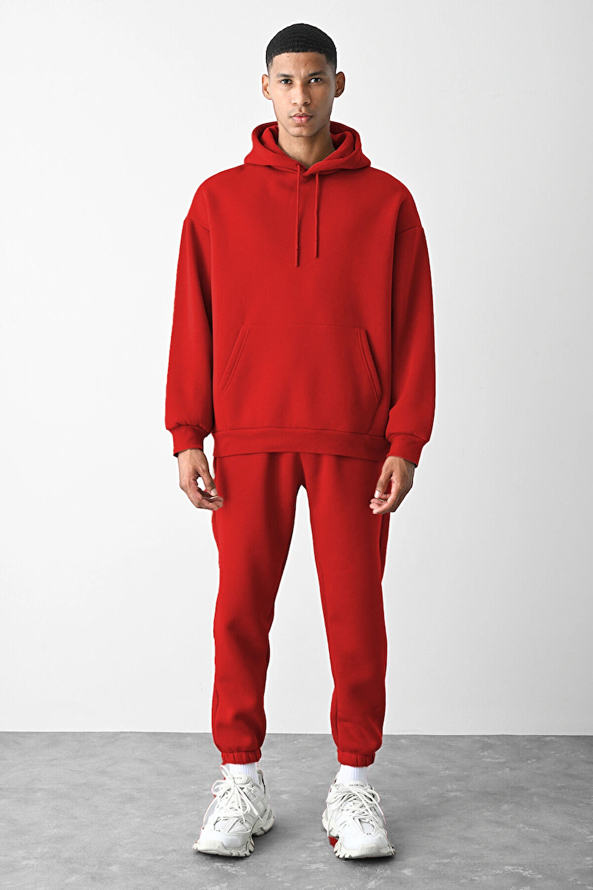 Unisex Oversize 3 İplik Şardonlu Eşofman Takımı – Kışlık