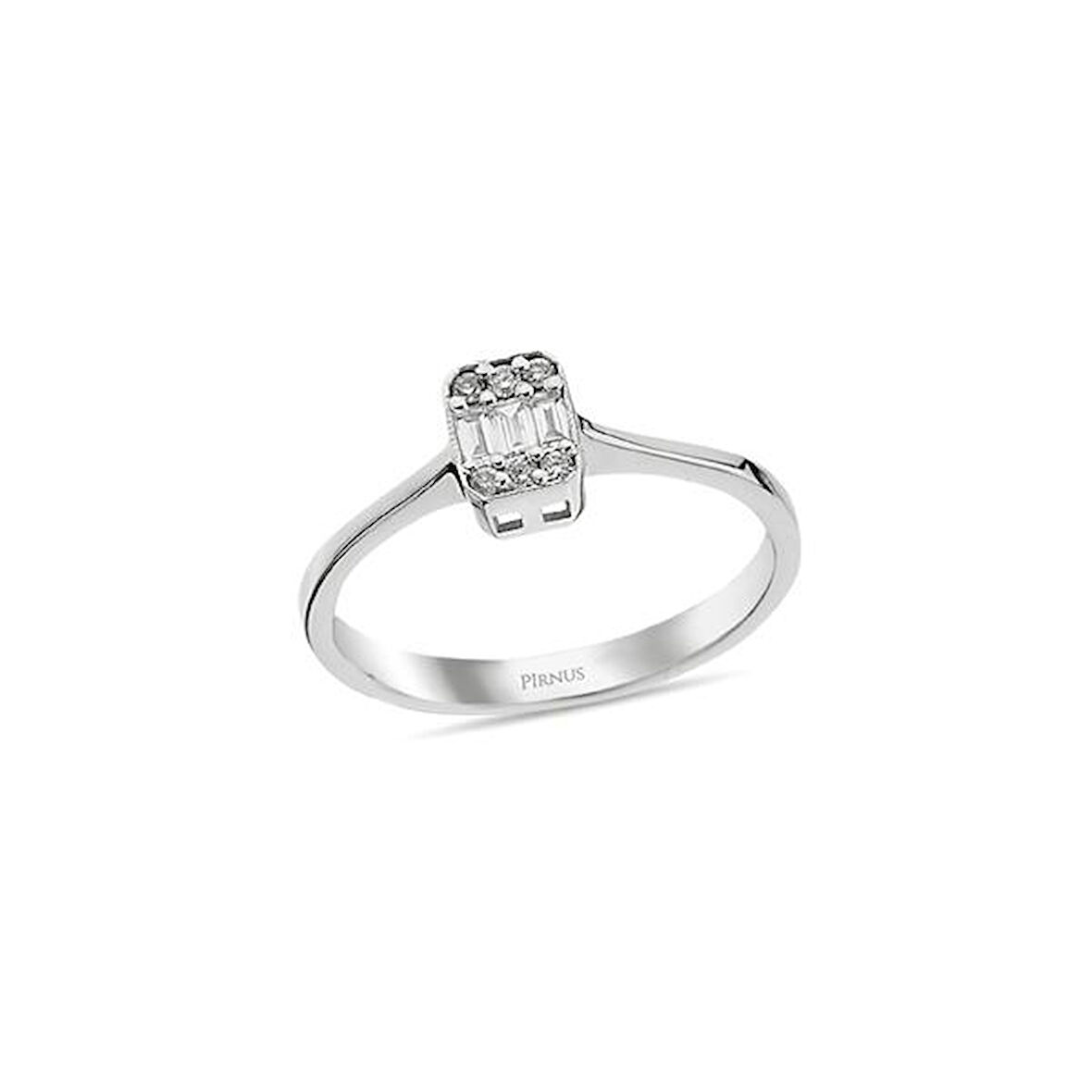 0,16 Karat Pırlanta Baget Yüzük