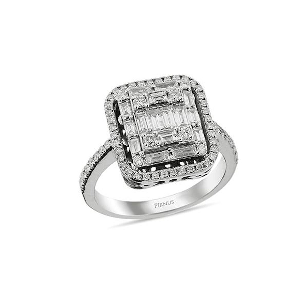 0,69 Karat Pırlanta Baget Yüzük