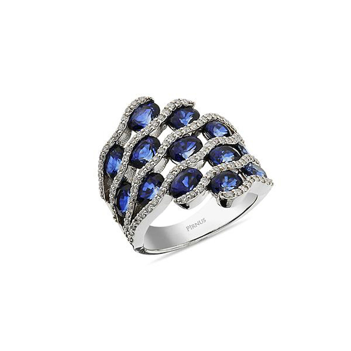 8,01 Karat Pırlantalı Safir Taşlı Yüzük