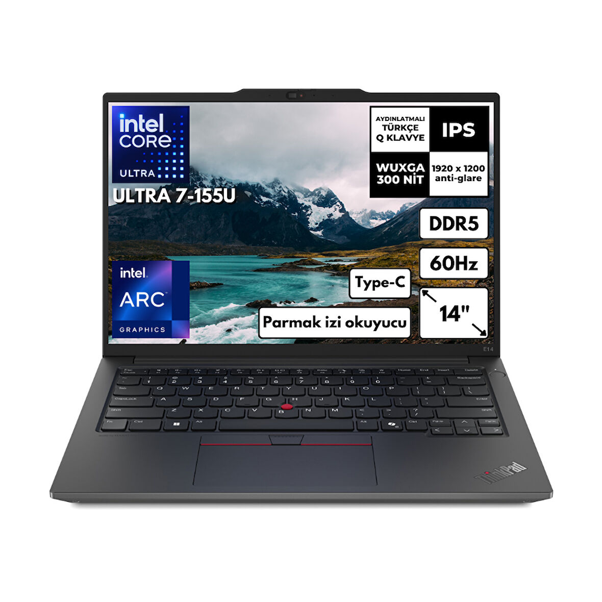 Lenovo Thinkpad E14 G6 Ultra 7 155u 48gb 256 Gbssd Arc Graphics 14 Wuxga Freedos Taşınabilir