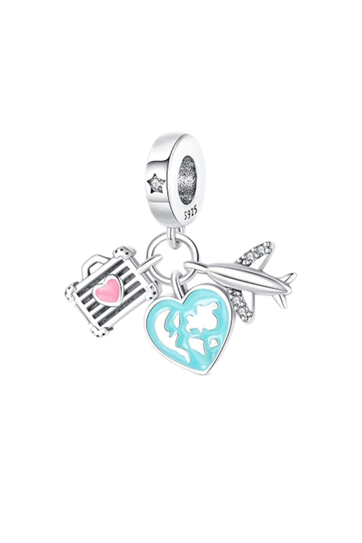 Seyahat Tutkusu Charm | 925 Ayar Gümüş