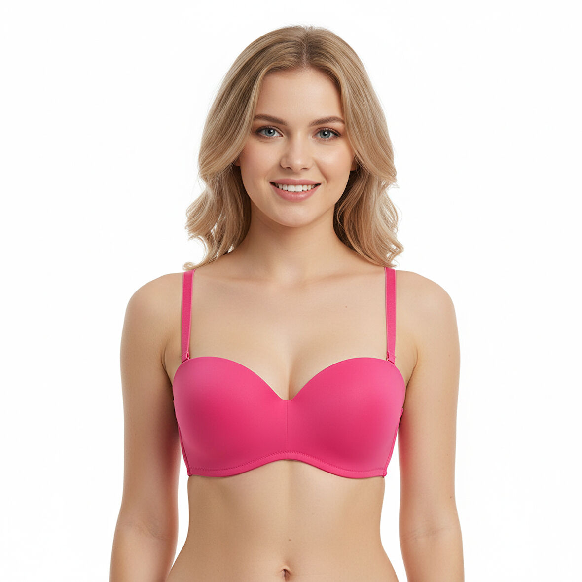 Kadın Straplez Micro Mercan Rengi Sütyen BB2001