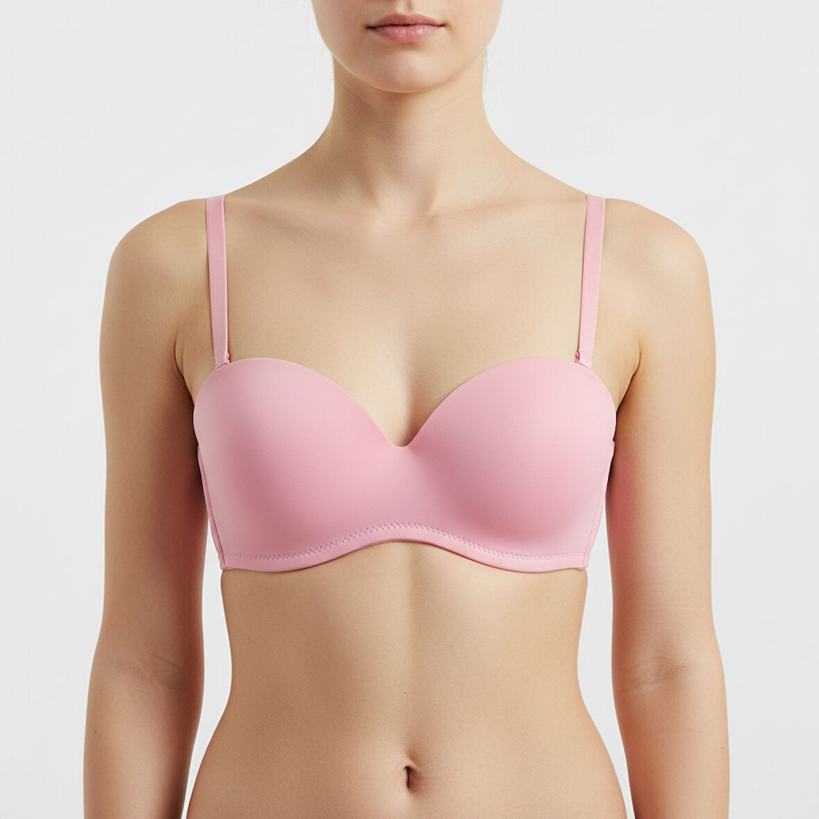 Kadın Straplez Micro Pembe Rengi Sütyen BB2002