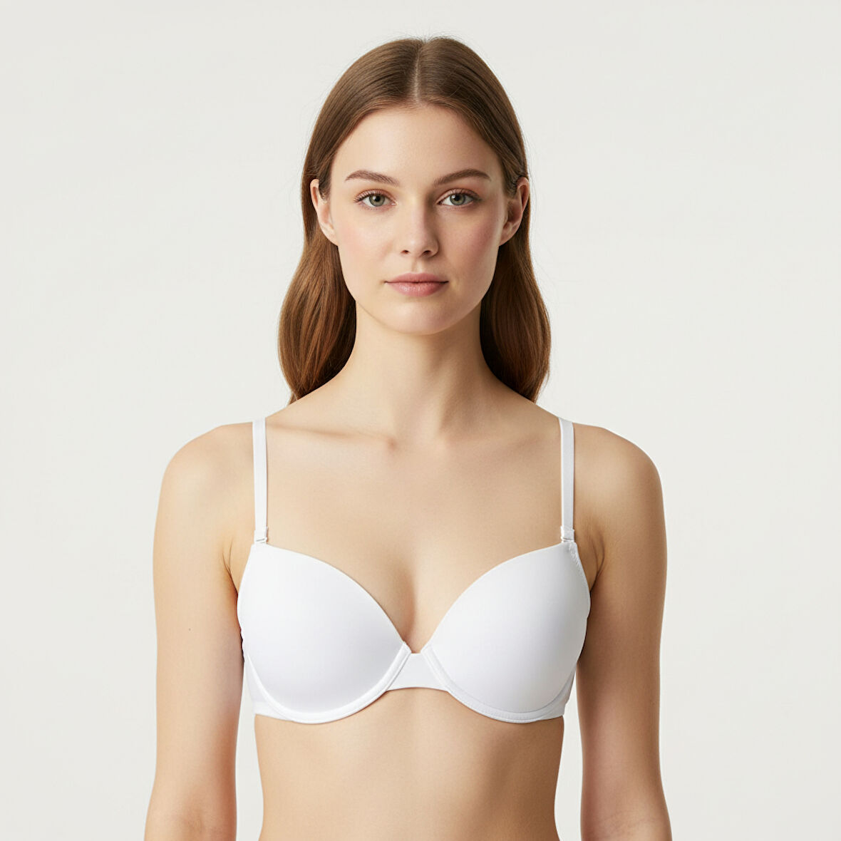 Kadın Desteksiz Micro Takma Askılı Beyaz Renk Sütyen BB2017