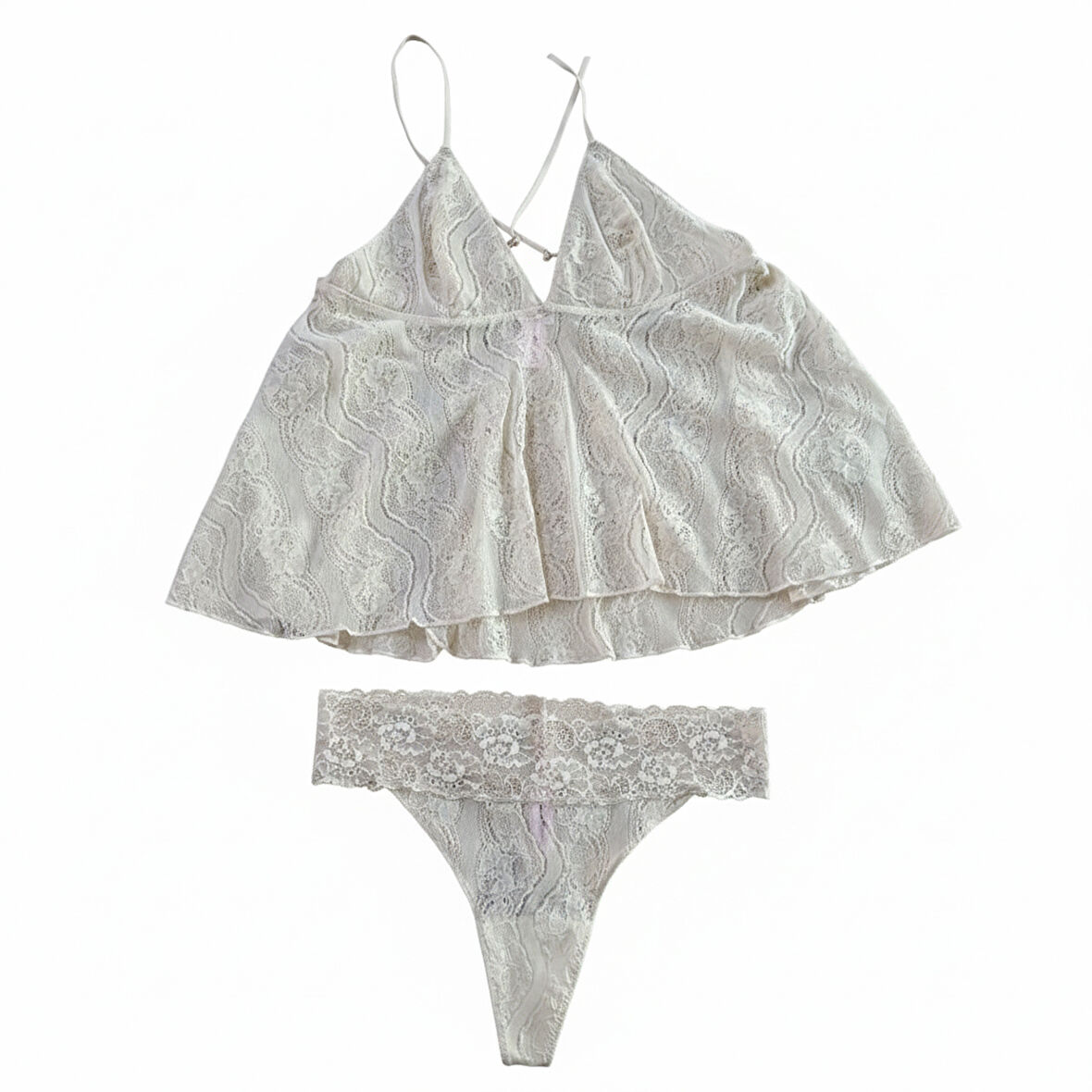 Kadın Çapraz Askı Detaylı Tül String 2 li Set BB2053