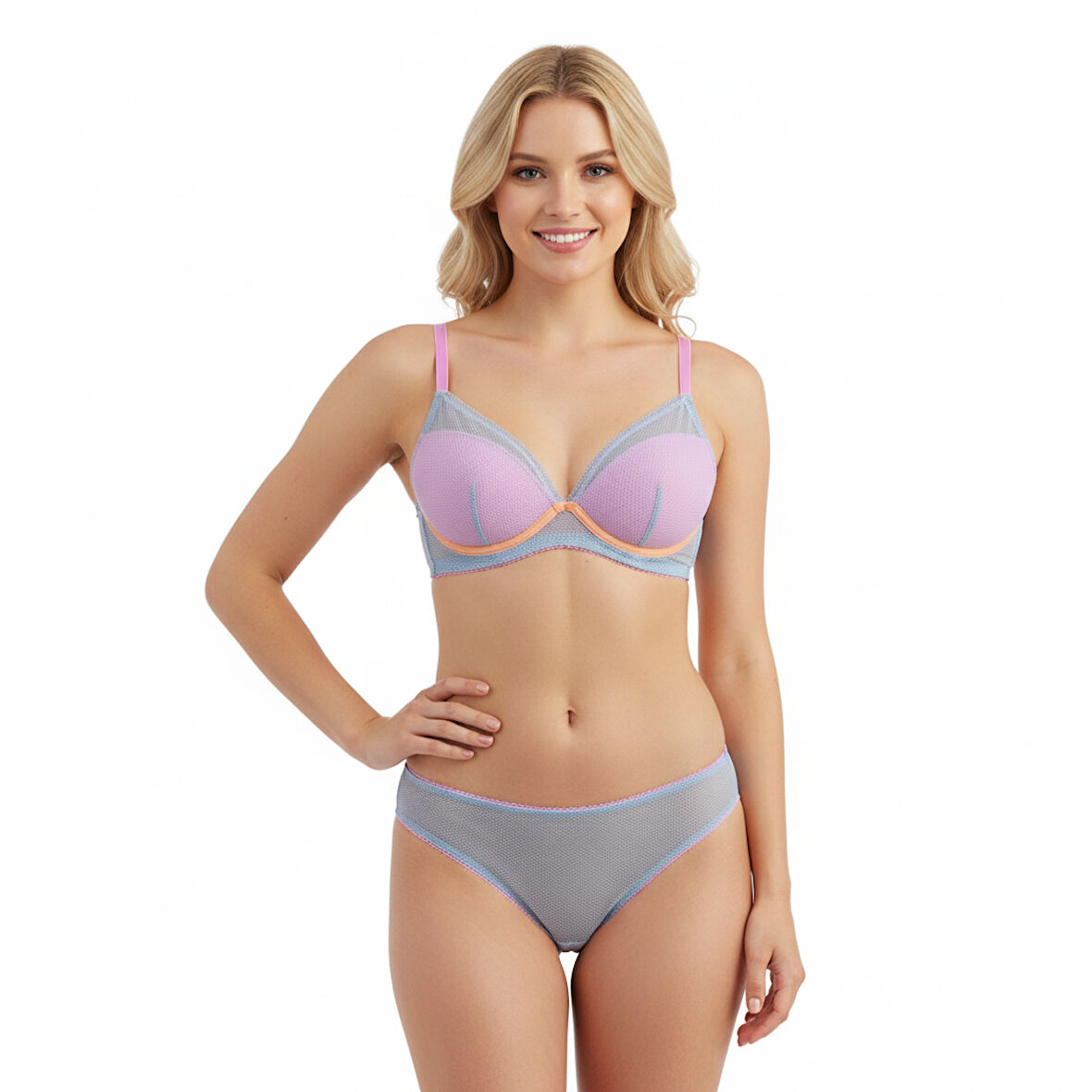 Kadın Dantelli Tüllü 2 li Set BB2087