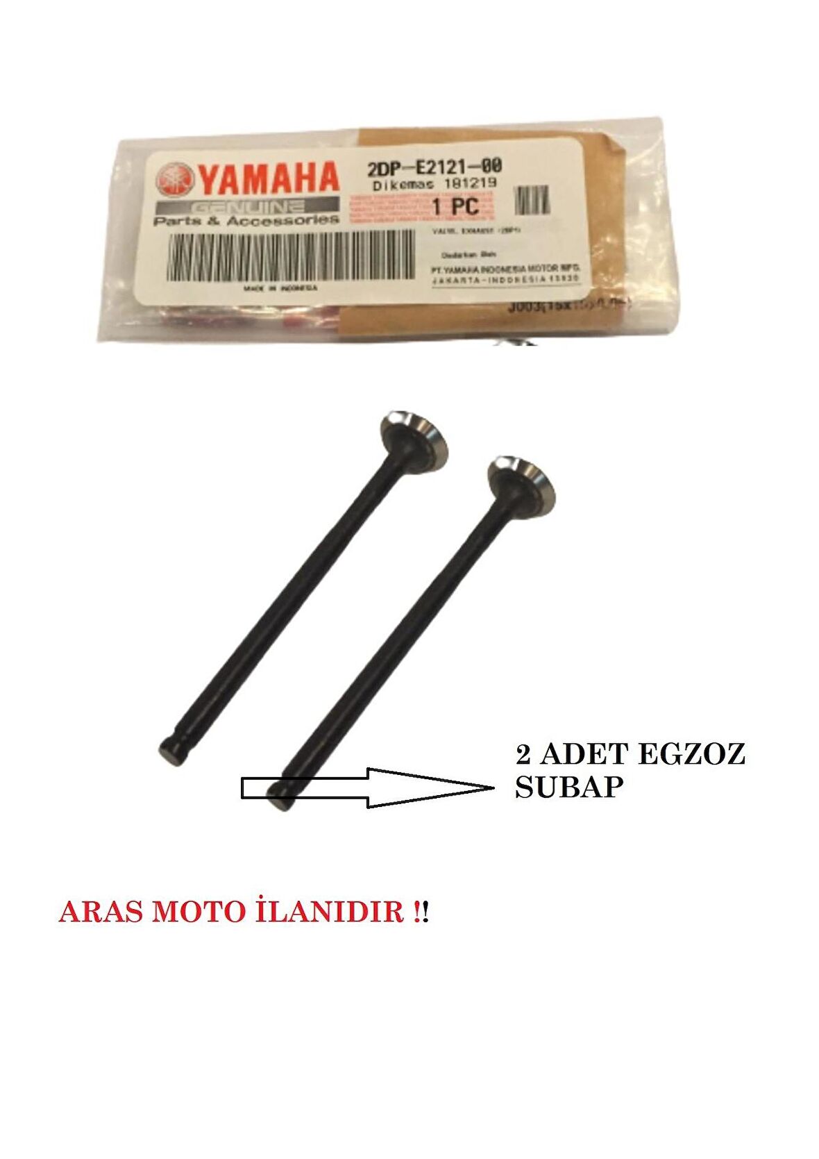 Nmax 125 - 150 Egzoz Subap Takımı (Egsoz Sibop ) 2 Adet Orjinal -ARASMOTO