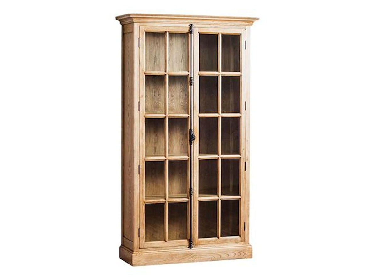 AHŞAP ÇİFT KAPAKLI KİTAPLIK