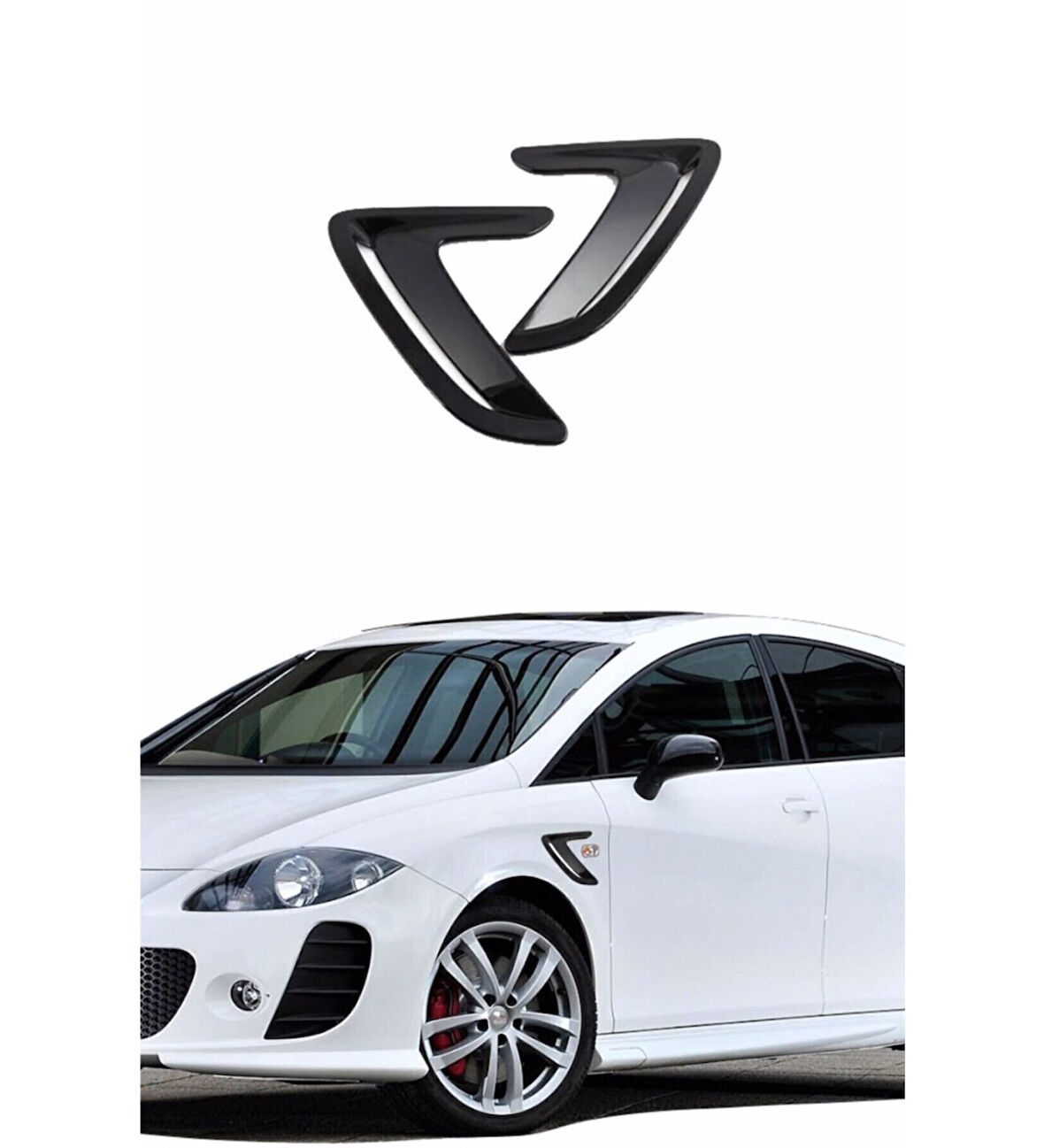 Esnek Tampon Çamurluk Venti Çamurluk Izgara Body Kit Parlak Siyah Piano Black 2x