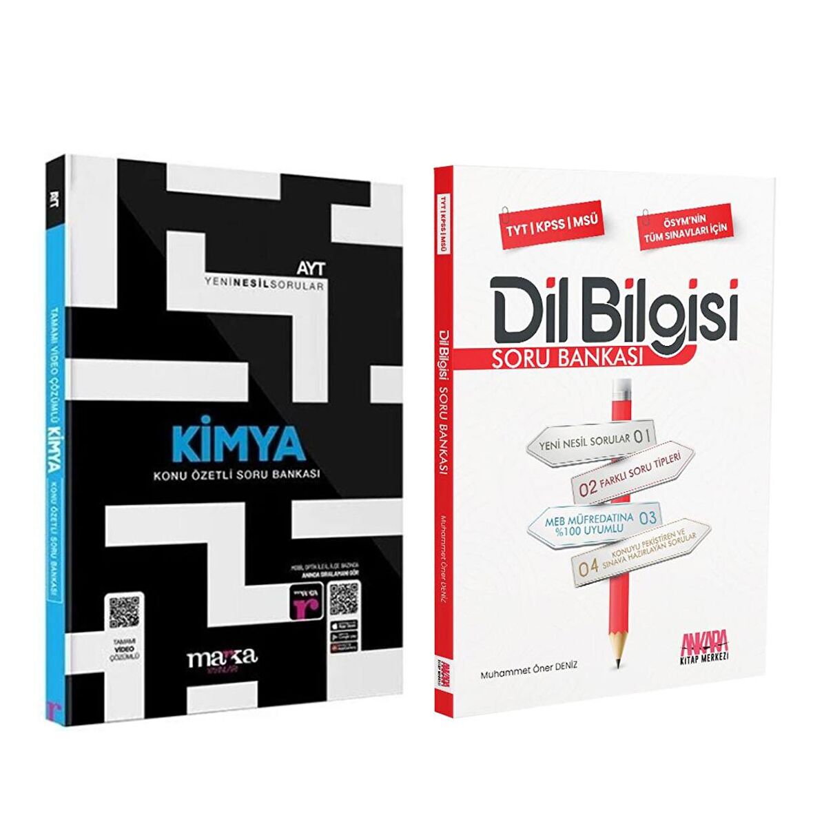 Marka AYT Kimya ve AKM Dil Bilgisi Soru Bankası Seti 2 Kitap