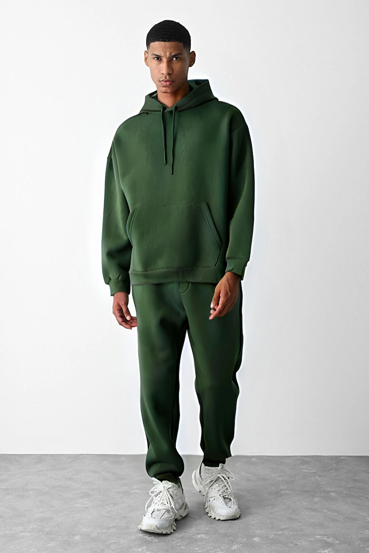 Unisex Oversize 3 İplik Şardonlu Eşofman Takımı – Kışlık