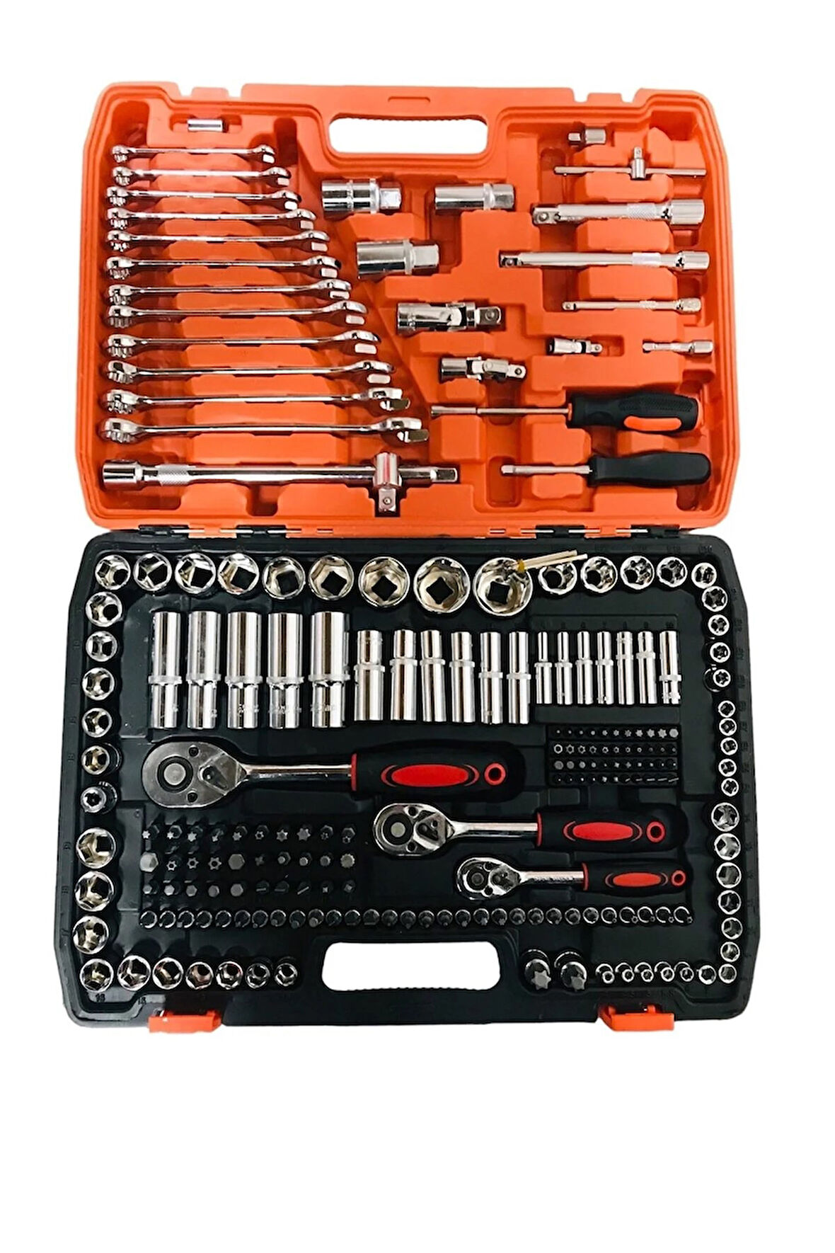 Moonshop 216 Parça Lokma Anahtar Takımı CR-V 1/4 Cırcırlı Parlak Choromo Venedium Oto Tamirci Seti..