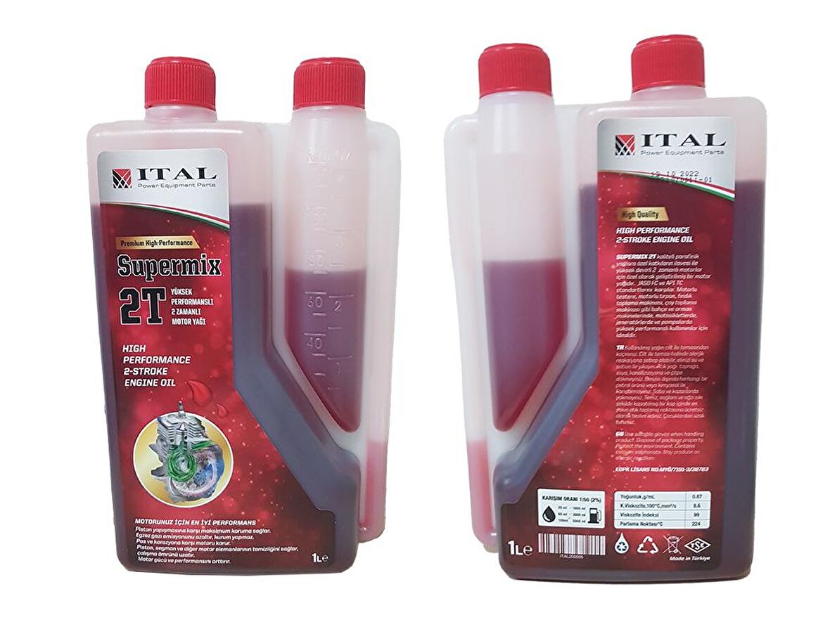 Ital Motor Yağı Süpermix 2 Zamanlı 1 Litre Ölçekli