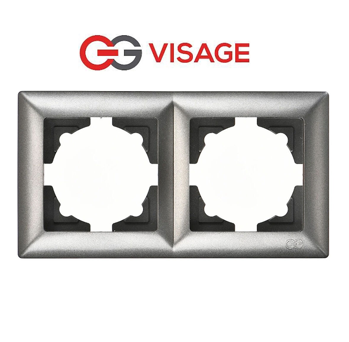 Visage Ambiance Füme 2 Li Çerçeve - Priz ve Anahtar İçin Uyumlu Çerçeve
