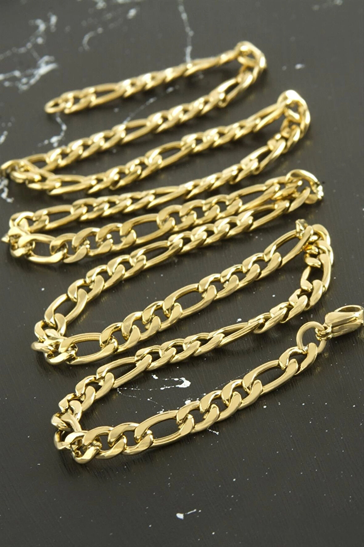 BUĞZ Oval Zincir Çelik Kolye 55 cm