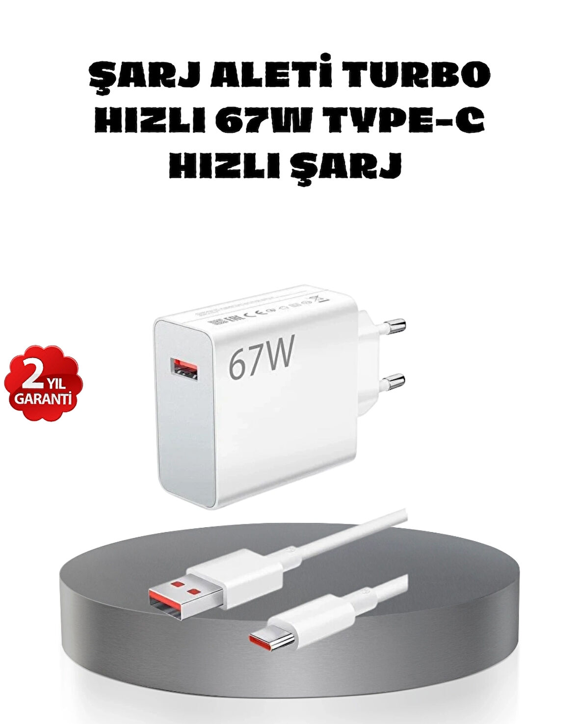BUĞZ 67W Turbo Type-C Hızlı Şarj Adaptörü – Akıllı Koruma Çipli, Hızlı Şarj Destekli
