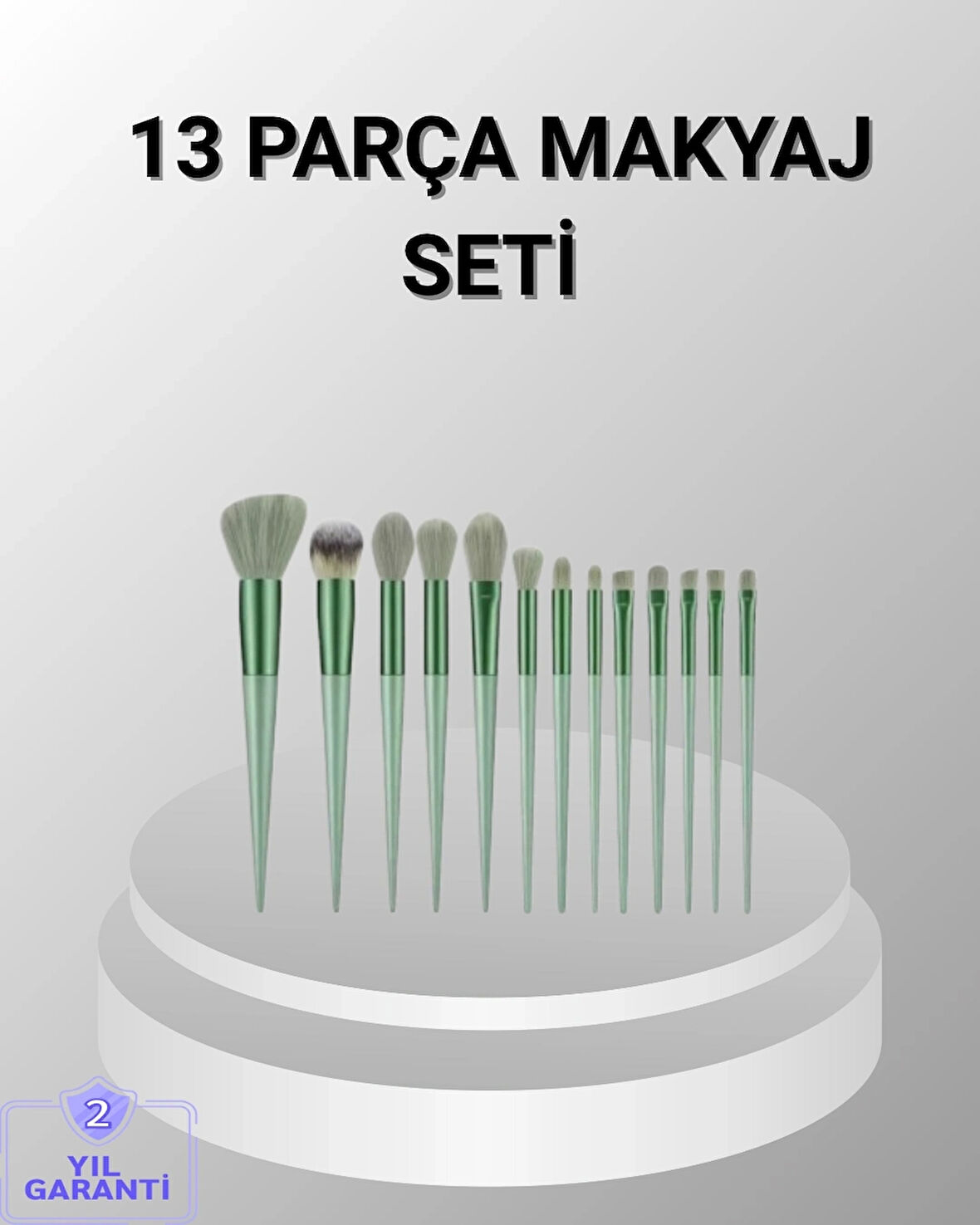 BUĞZ 13 Parça Makyaj Fırça Seti – Ergonomik, Dökülme Yapmayan, Taşınabilir