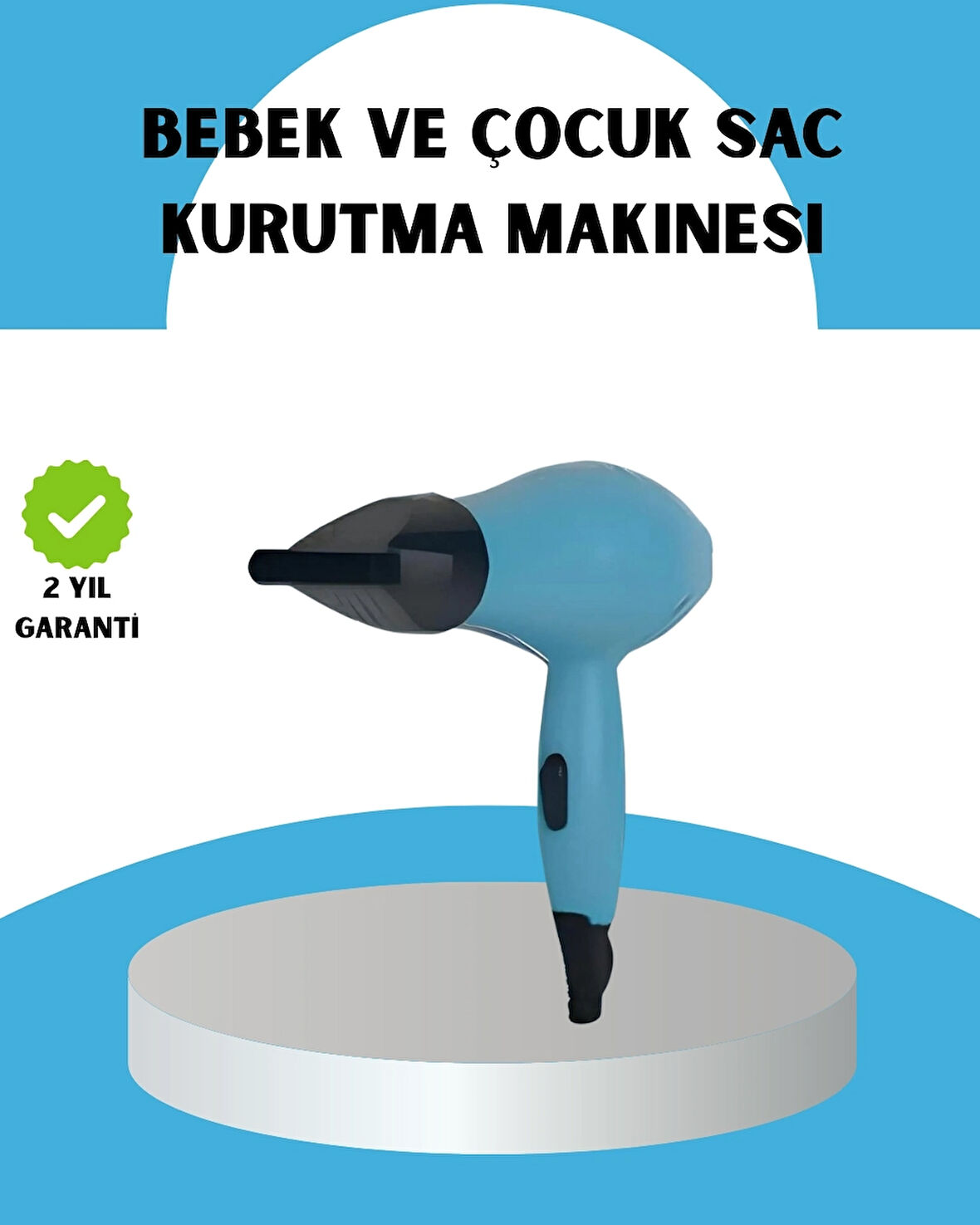 BUĞZ Mini Saç Kurutma Makinesi – Sessiz, Güvenli ve Hafif – Çocuklar İçin Özel Tasarım