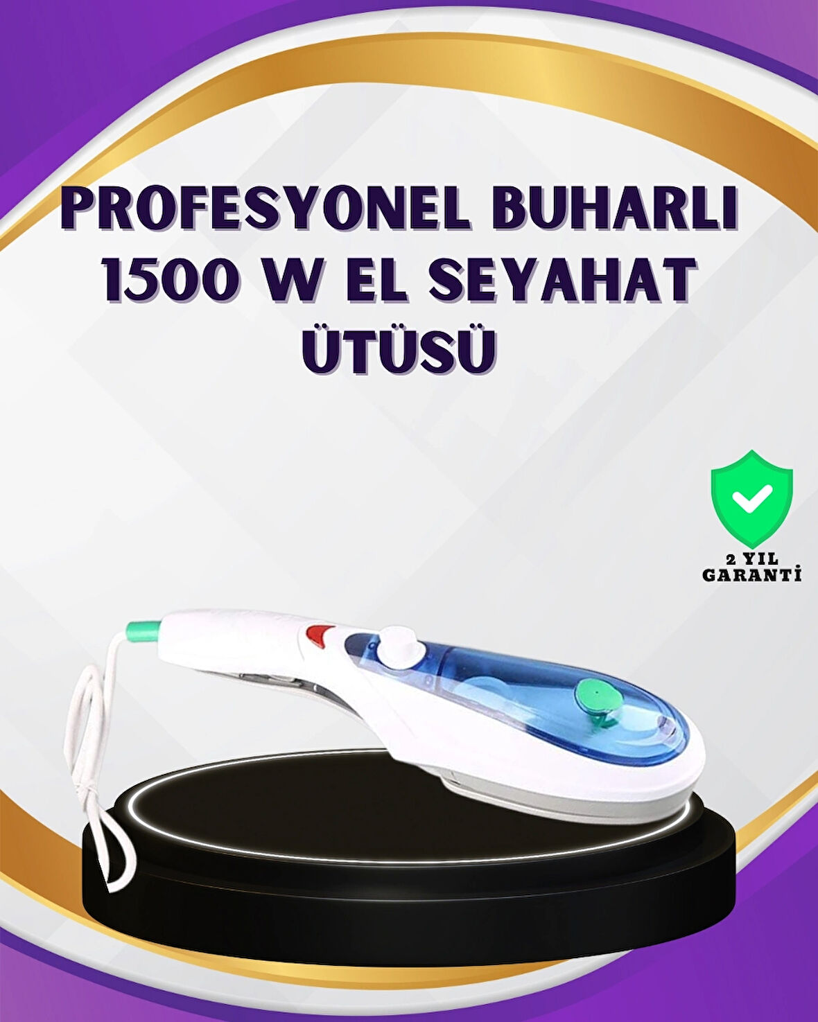 BUĞZ Taşınabilir Buharlı Ütü 1500W | Giysilerde Yanık Bırakmaz, Kokuyu Giderir