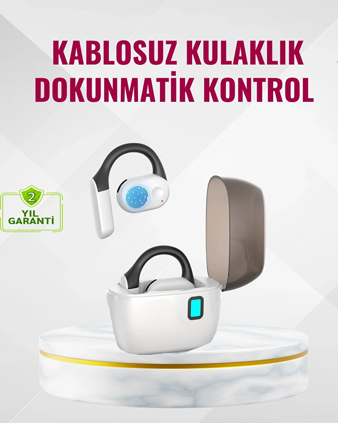BUĞZ TWS Bluetooth Kulaklık – Otomatik Şarj, Taşınabilir Şarj Kutusu