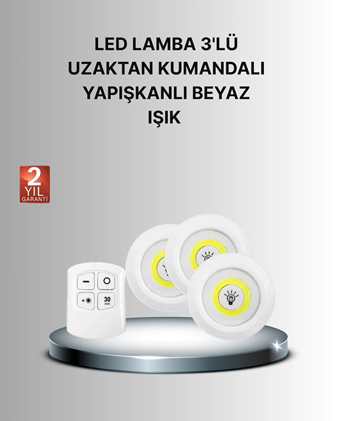 BUĞZ Dekoratif ve Pratik 3’lü Kumandalı Spot LED Aydınlatma