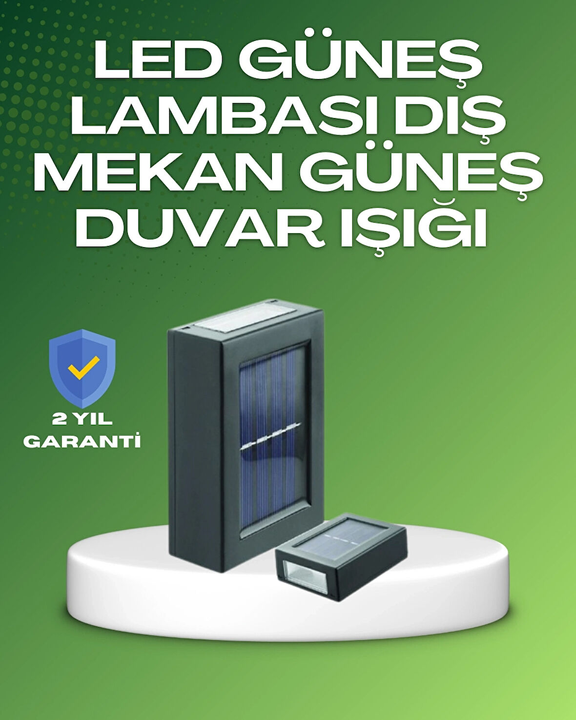 BUĞZ Dış Mekan Güneş Paneli ile Aydınlatma Lambası