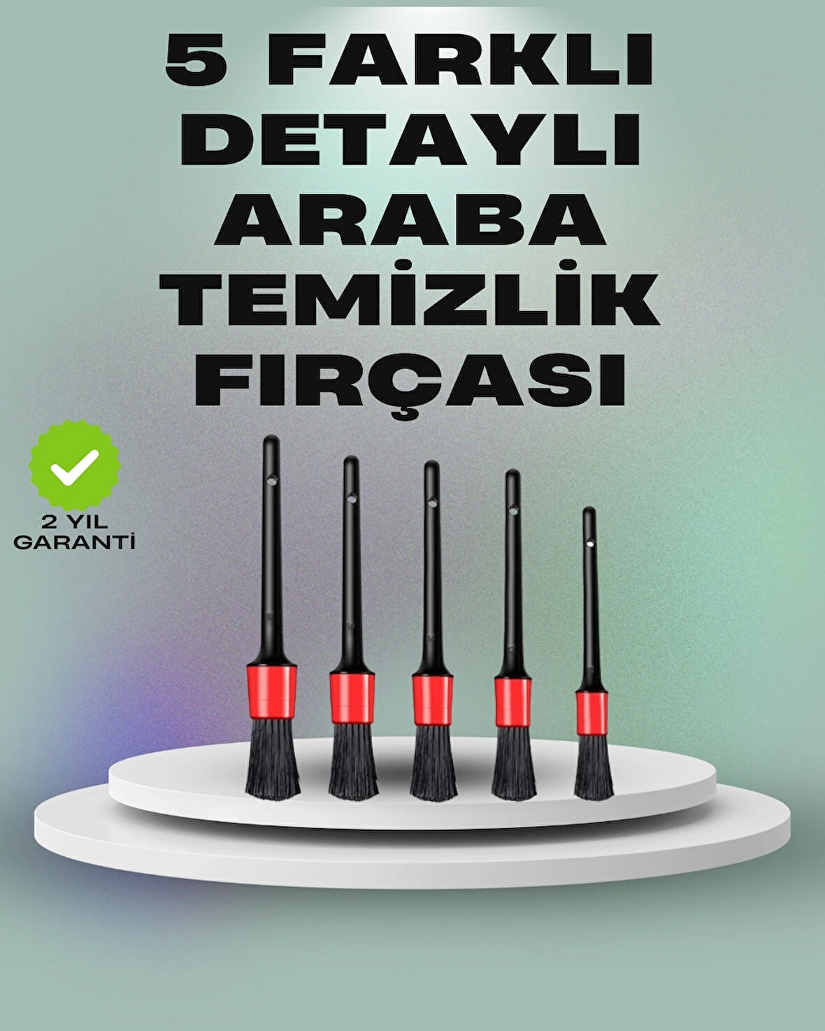 BUĞZ 5'li Araç Temizlik Fırça Seti-Detaylı Temizlik İçin Çok Amaçlı Fırçalar