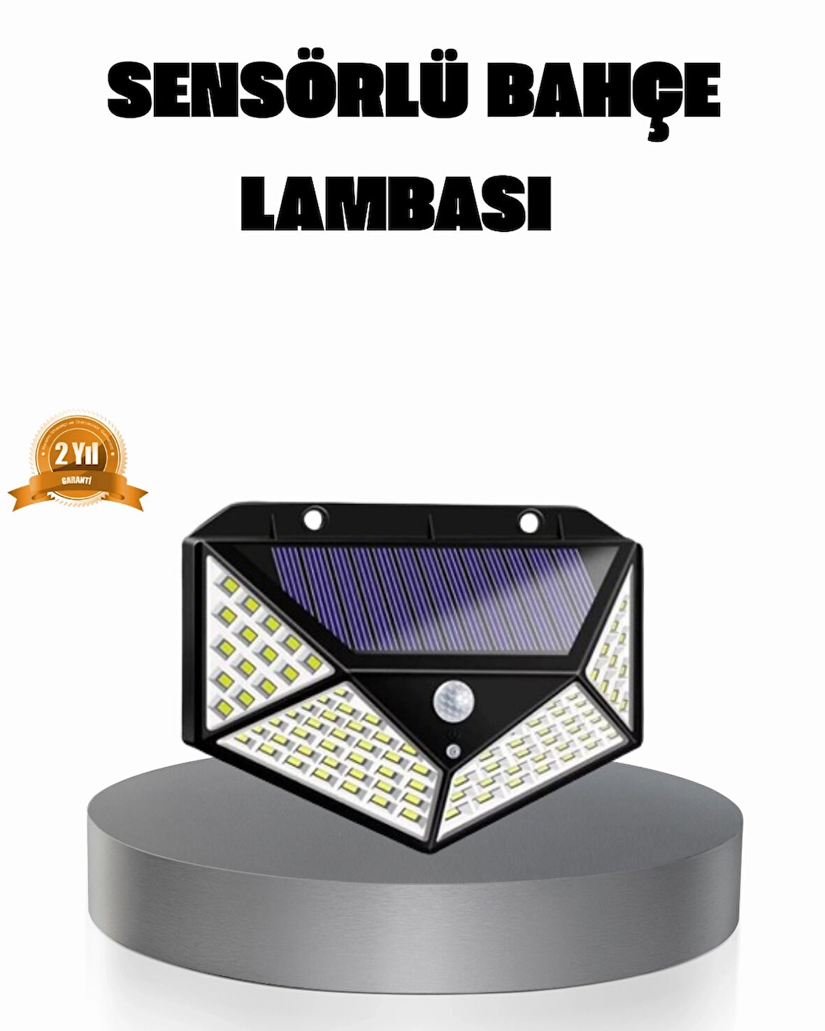 BUĞZ Solar Güçlü 100 LED Bahçe Lambası – Enerji Tasarruflu, Suya Dayanıklı ve Geniş Açılı Işık