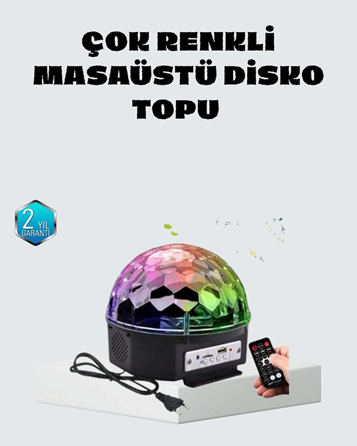 BUĞZ Taşınabilir Mini Disko Topu Lamba – Müzikle Senkronize Işık Efekti ve Parti Atmosferi