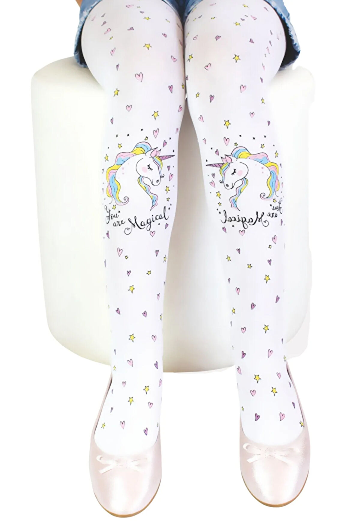 Çocuk Unicorn Muz Külotlu Çorap