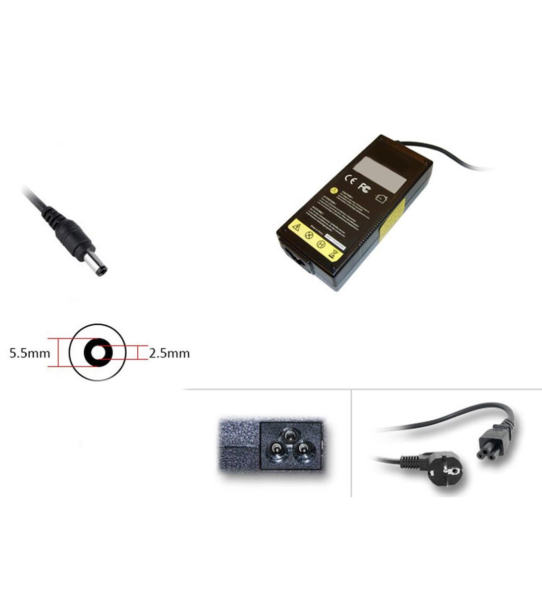 Power4Laptops Netzteil – Ladegerät Kompatibel Mit Panasonic ToughBook CF-AX3 (15.6V, 5A)