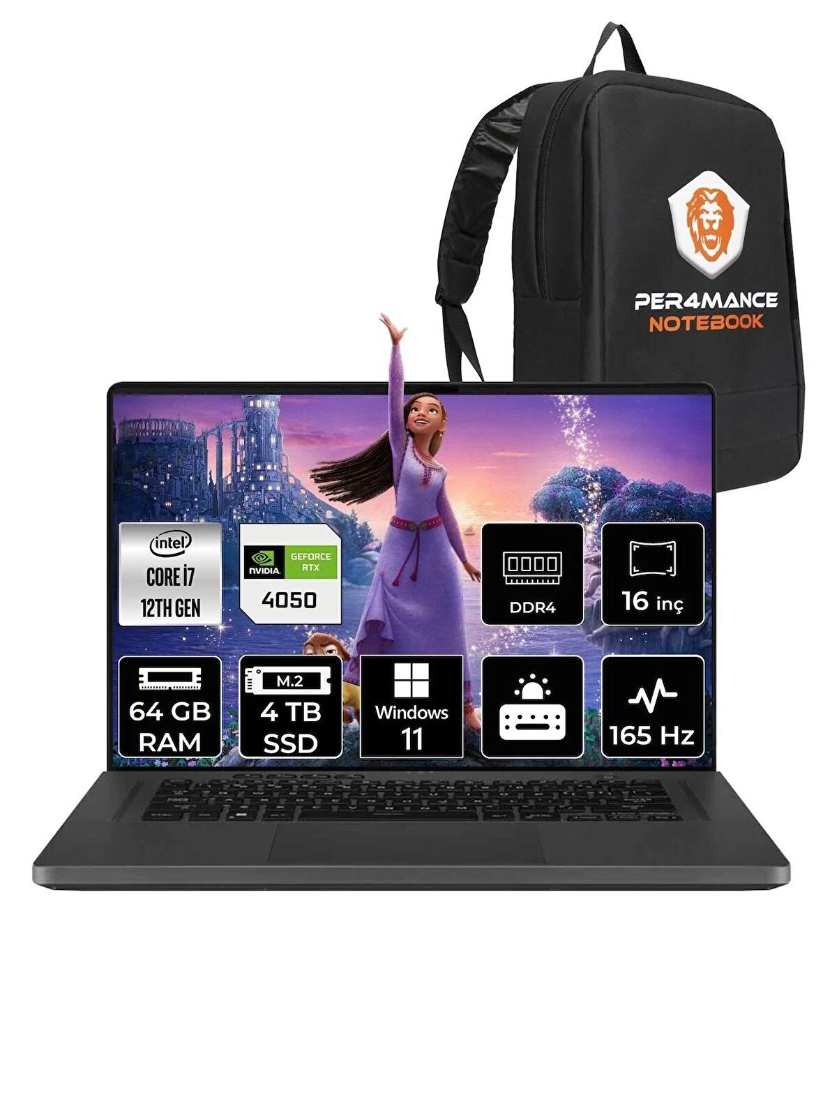 Asus ROG Zephyrus G16 i7-12700H 64GB 4TB SSD RTX4050/6GB 165Hz 16" FHD W11H N3020 & PER4 ÇANTA