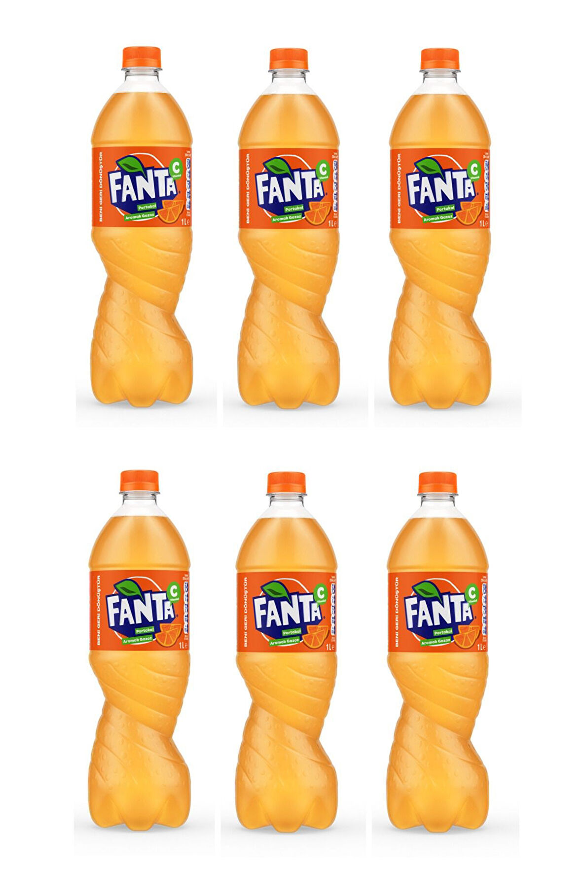 Fanta Portakal Aromalı Gazoz 1 Lt X 6 Adet