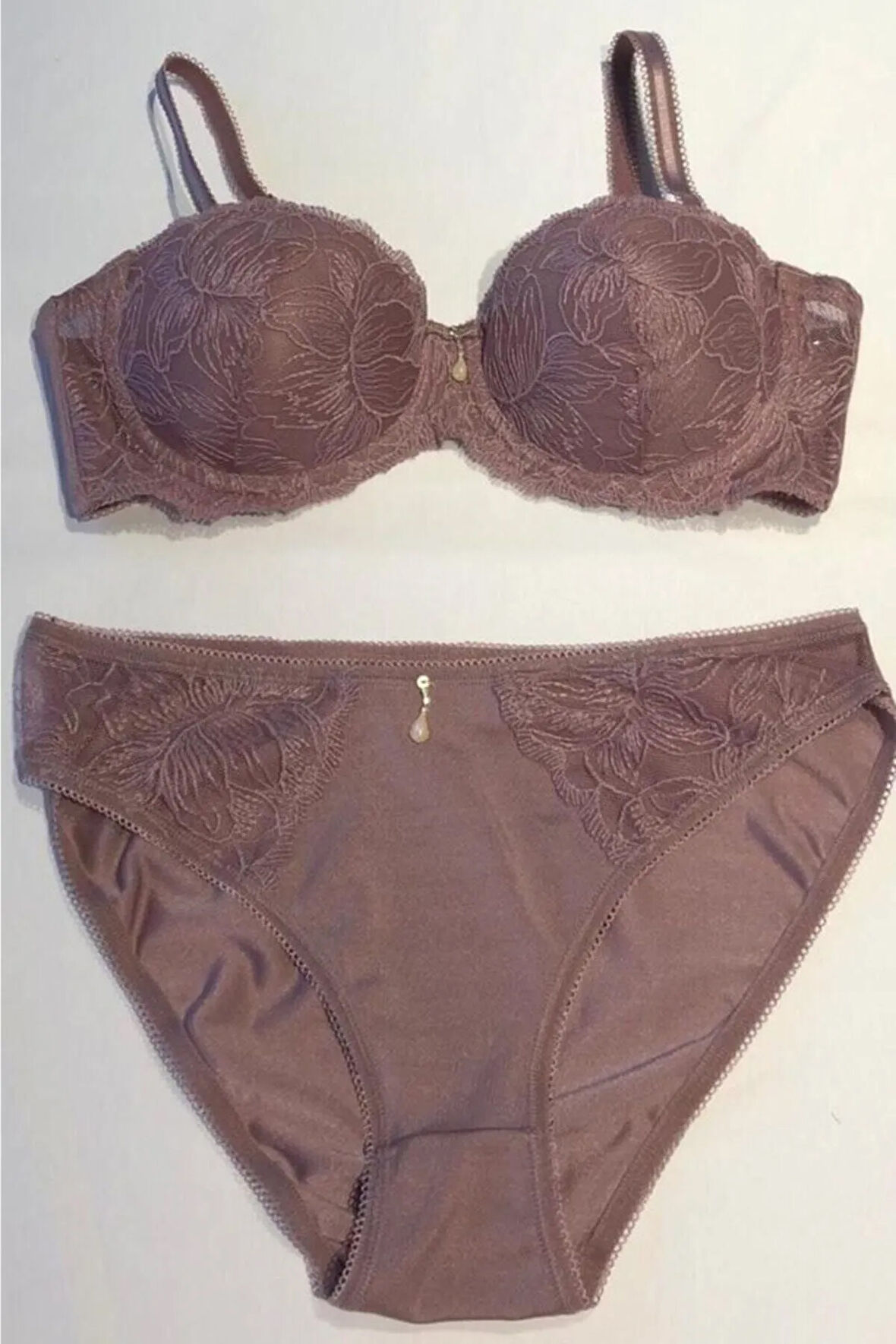 5155 Brode Kaplı Taşlı Sütyen Takım