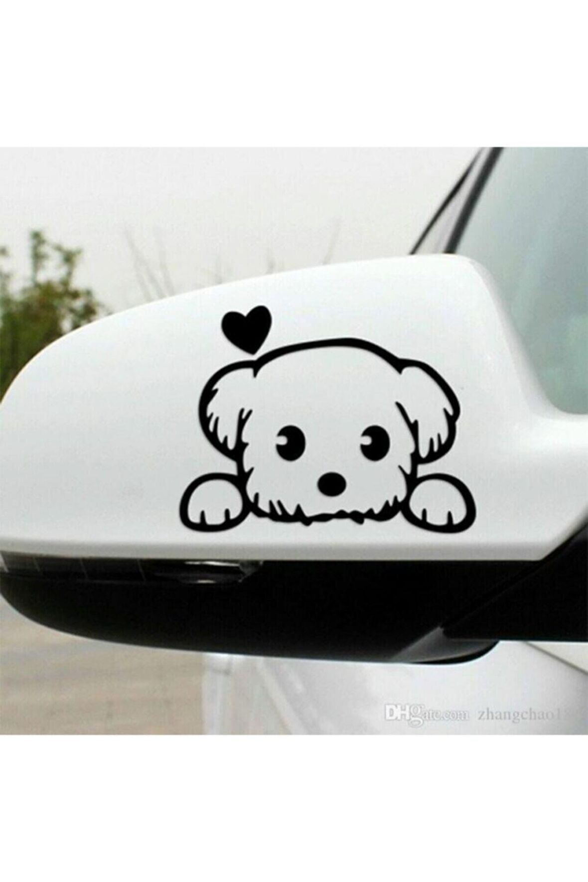 Sevimli Köpek Dost Araba Sticker Yapıştırma 2 Adet