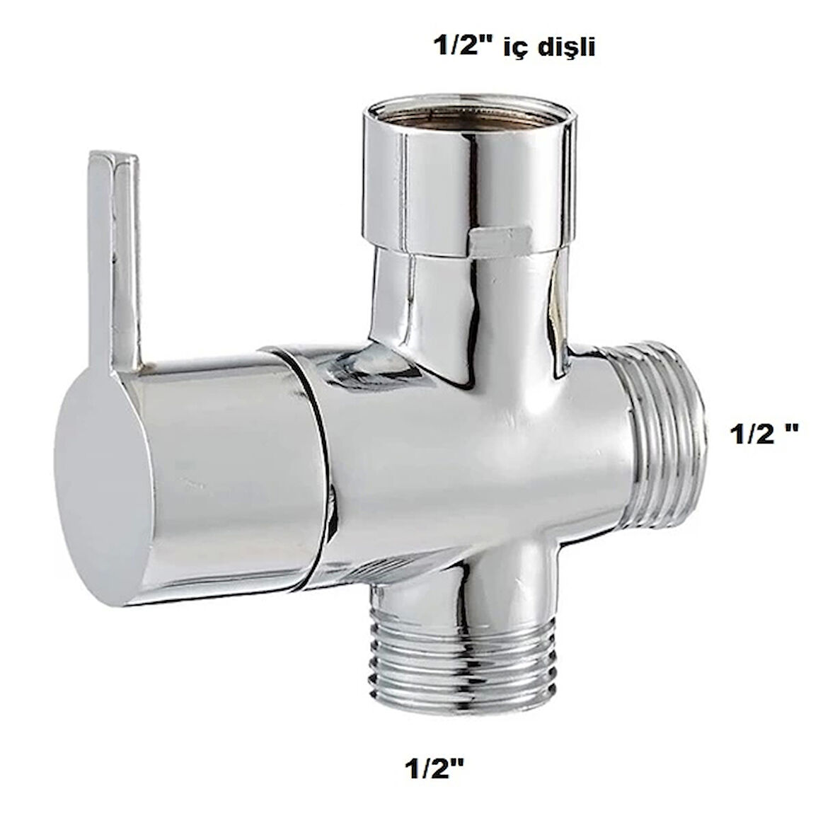 Banyo Robot Duş Seti Yönlendirici Musluk 1/2 - 1/2 - 1/2 iç dişli rekor