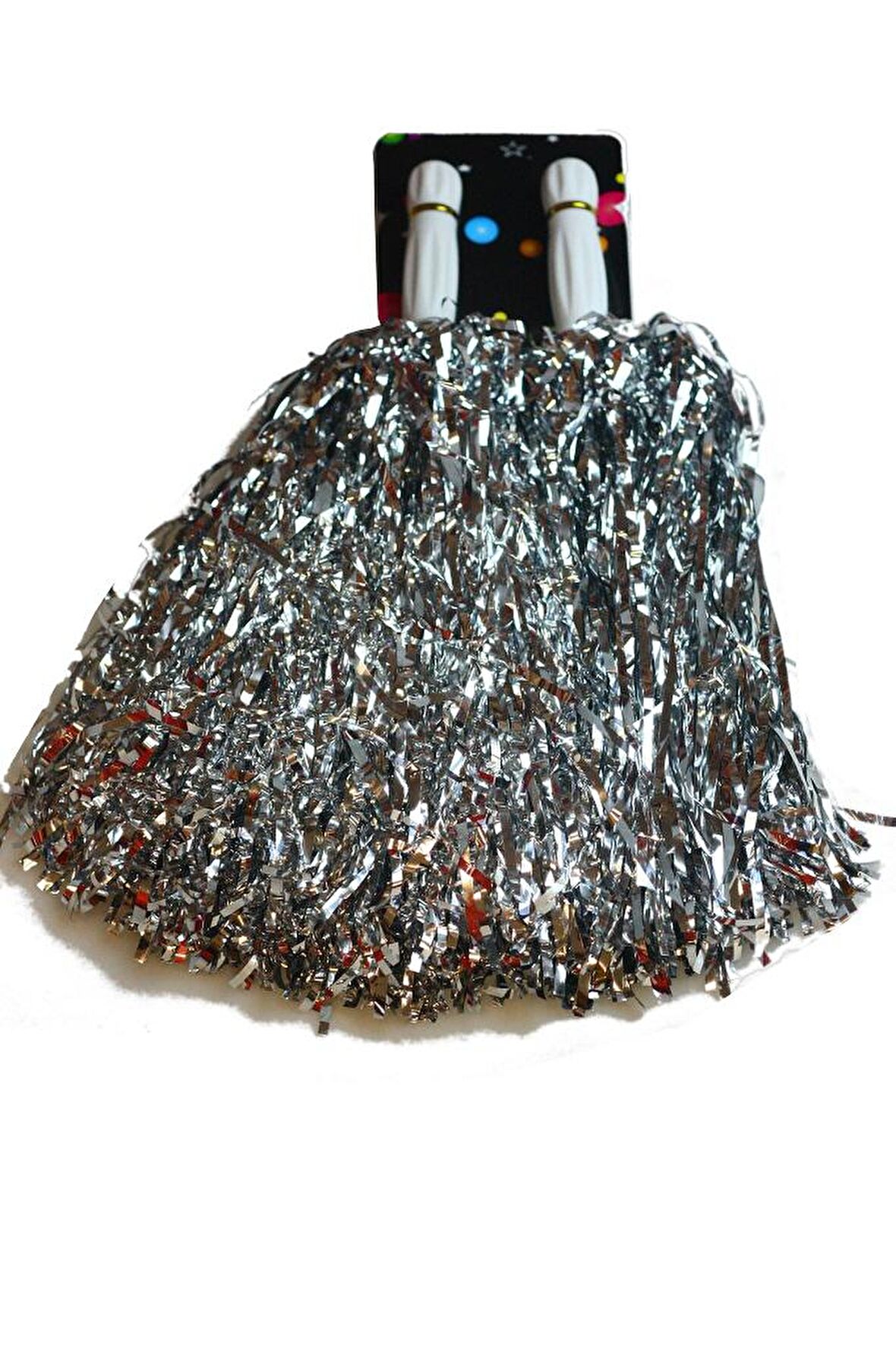 GÖSTERİ PONPON 2'Lİ SET METALİK GÜMÜŞ