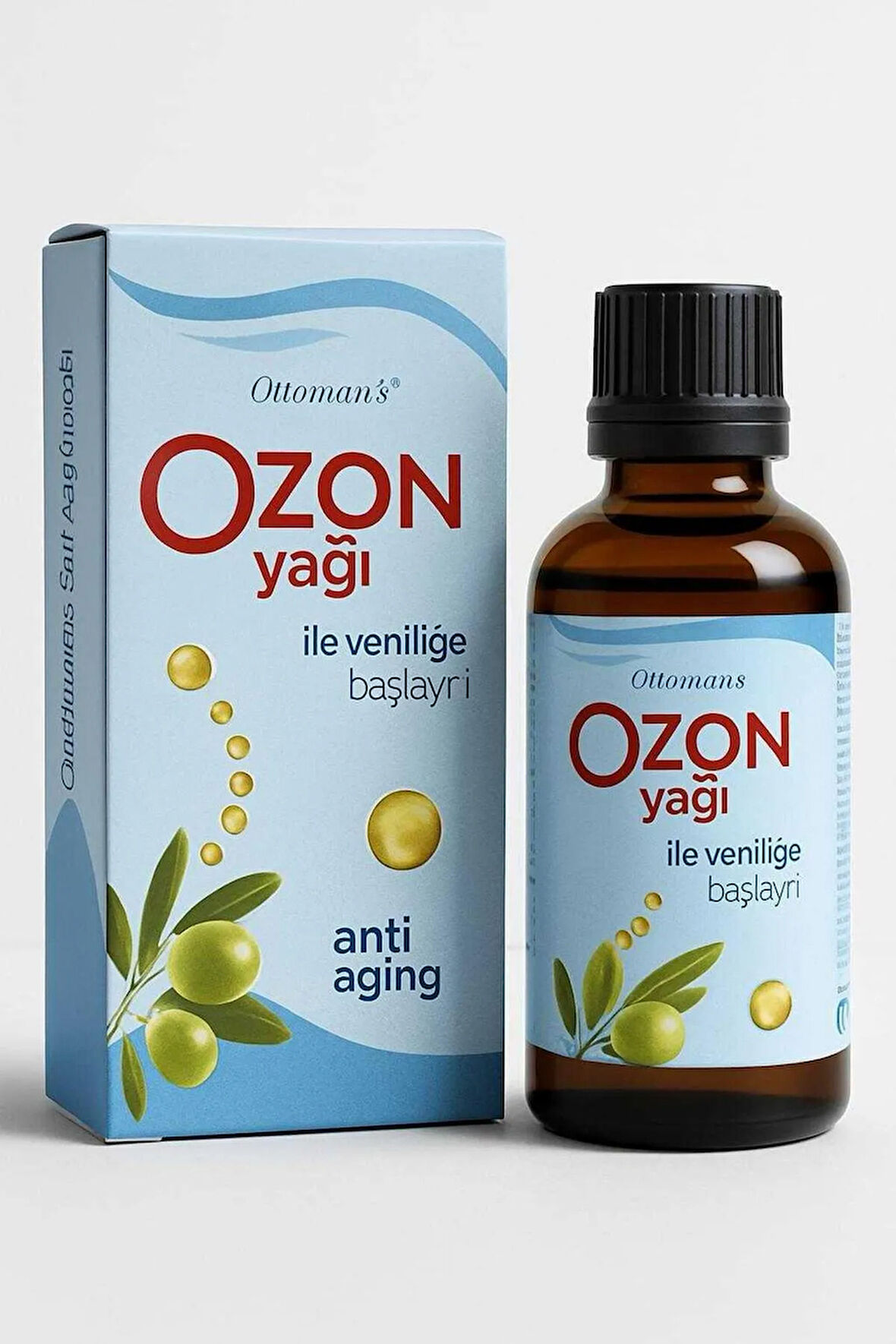 Doğal Ozon Yağı – 50 ml Ozonlanmış Zeytinyağı Cilt Bakım Serumu