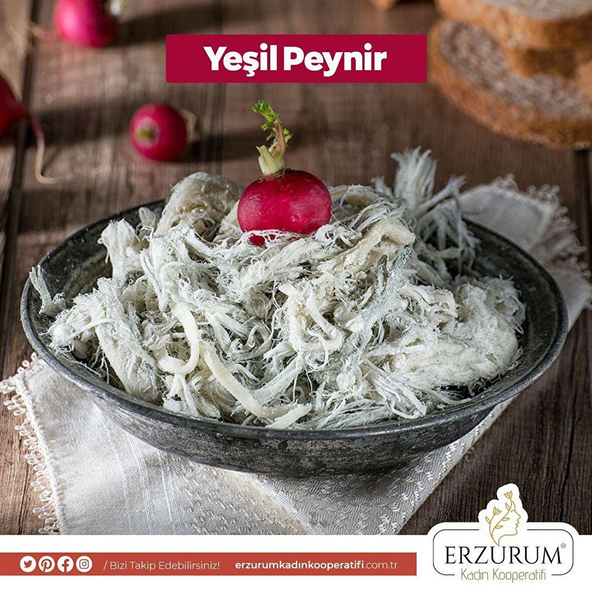 ERZURUM KADIN KOOPERATİFİ KÜFLÜ - YEŞİL PEYNİR 1 KG