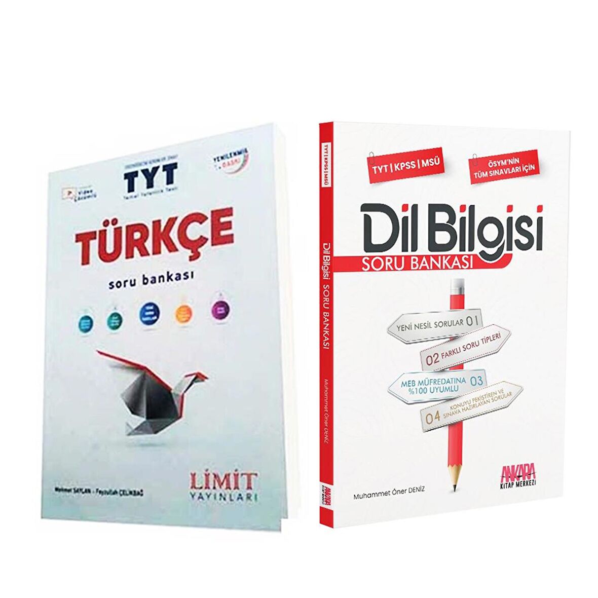 Limit TYT Türkçe ve Ankara Kitap Merkezi Dil Bilgisi Soru Bankası Seti 2 Kitap