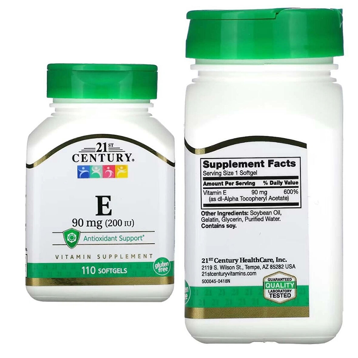 21st Century Vitamin E (antioksidan) 180 mg (400 IU), 110 Softgels