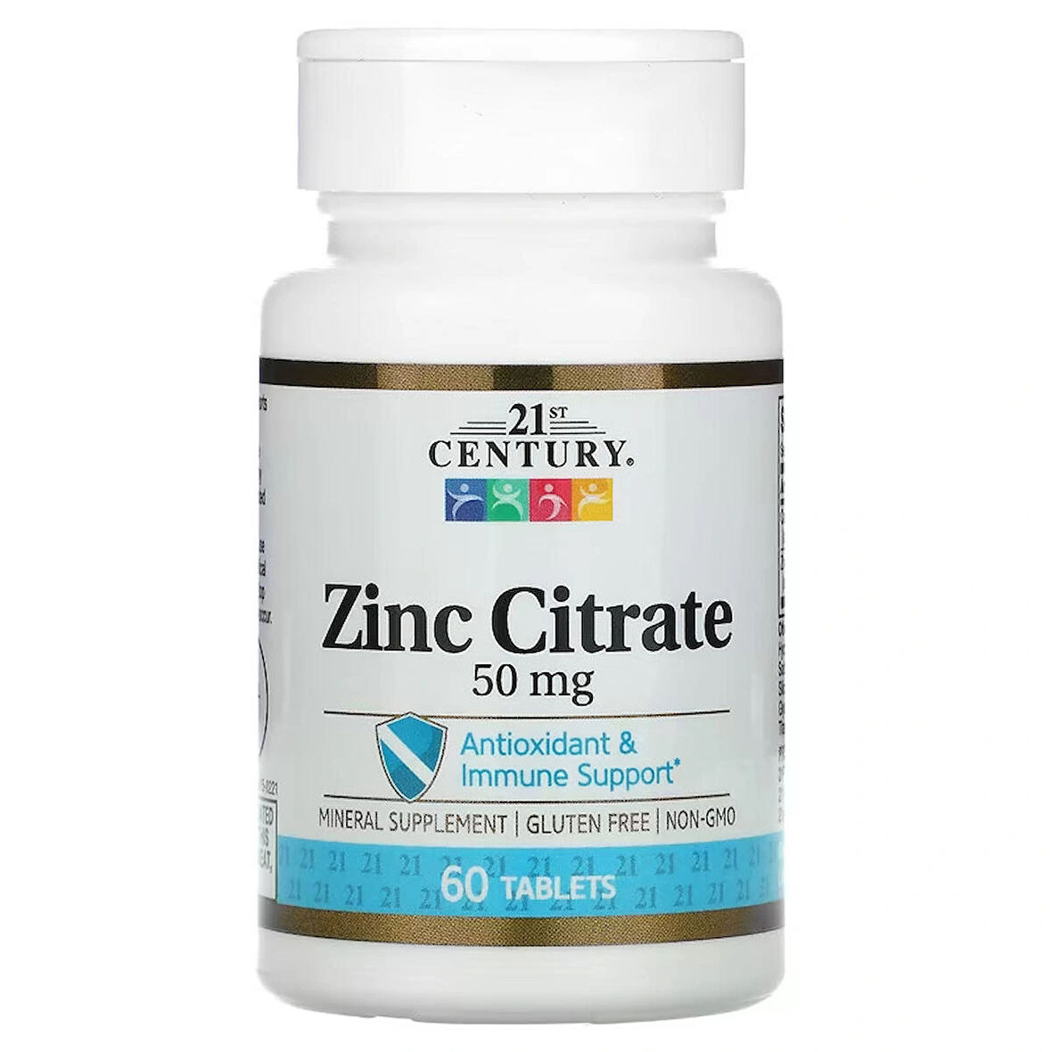 21st Century Zinc Citrate 50 mg 60 Tablets