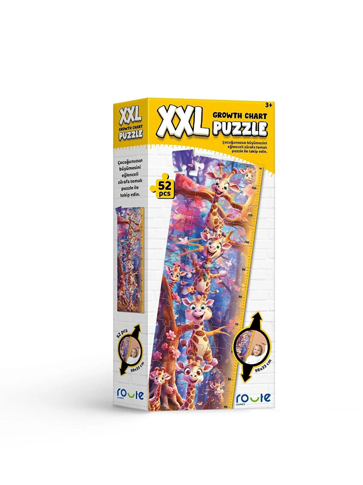 XXL Puzzle Eğlenceli Zürafalar 98* 33 CM